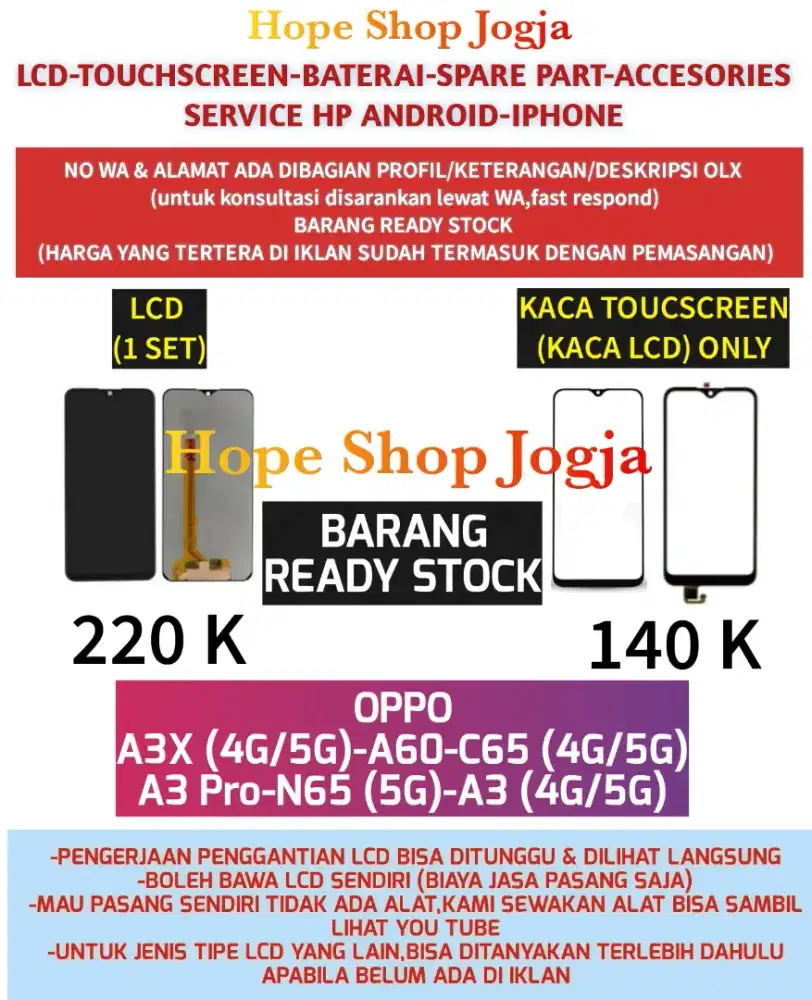 Touchscreen-Baterai-Lcd Oppo A3 Pro-N65 (5G)-A3 (4G/5G)