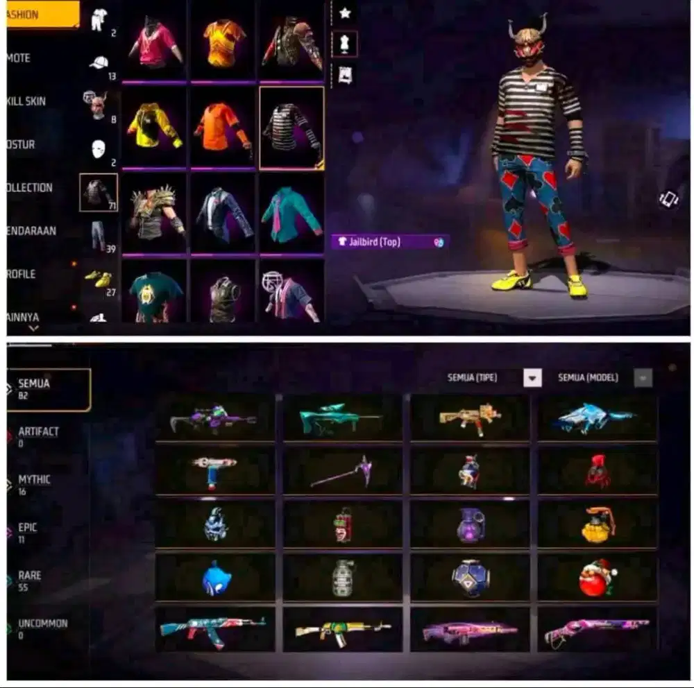 Jual akun ff terpeycaya