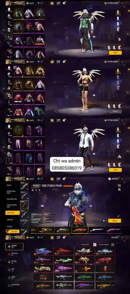 Ready stok akun ff murah