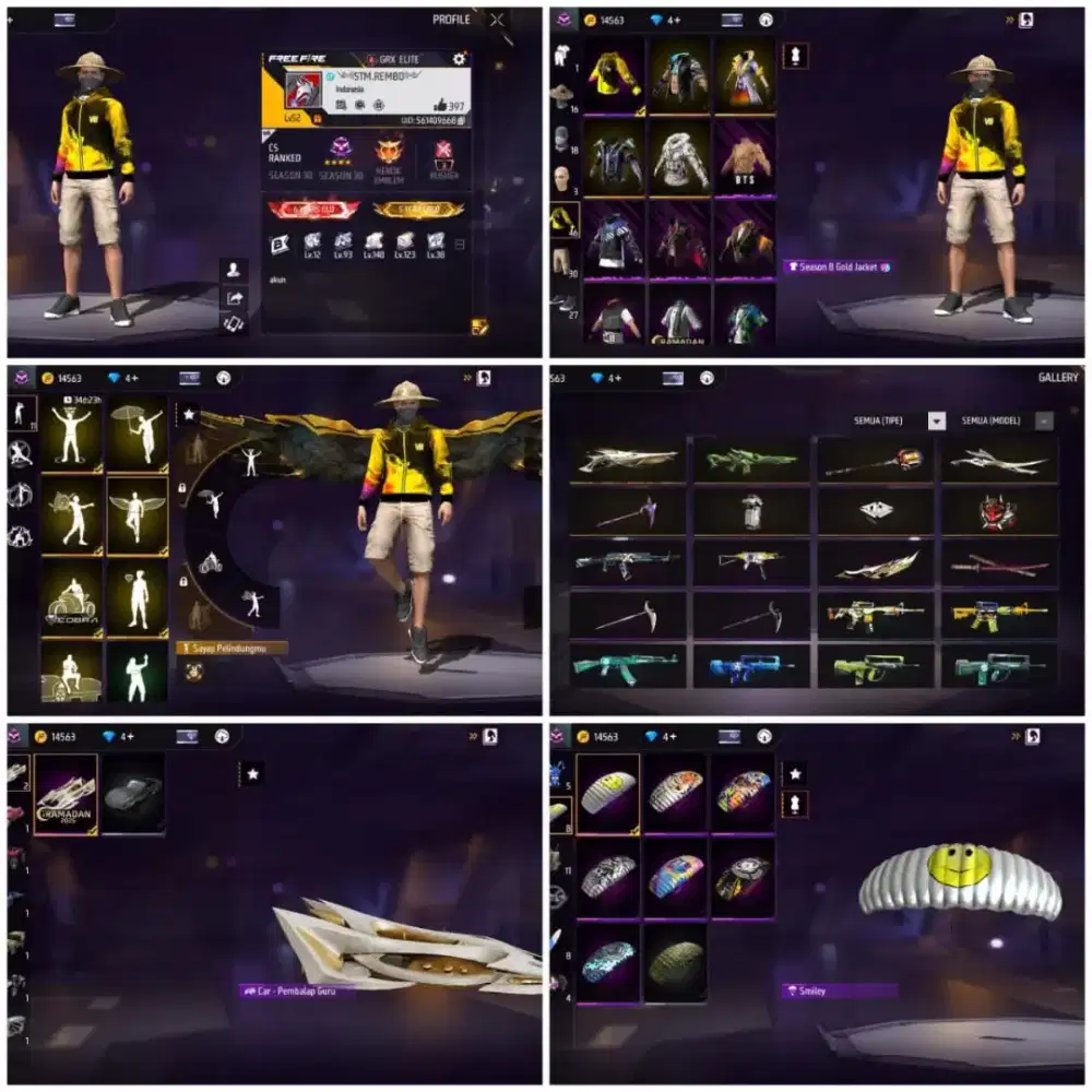 Jual akun ff amana dan terpercaya