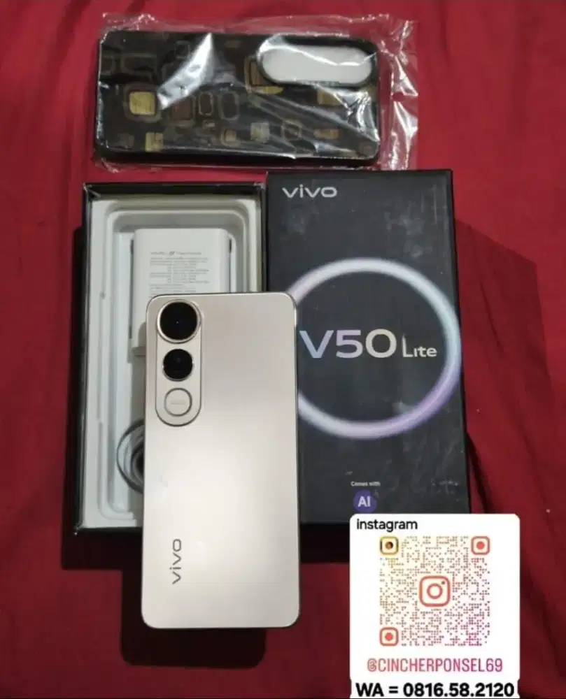 hp siap pakai Vivo V50 Lite ram 8gb mulus istimewa grns resmi 05 26