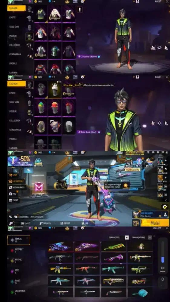 Jual akun ff amana dan terpercaya