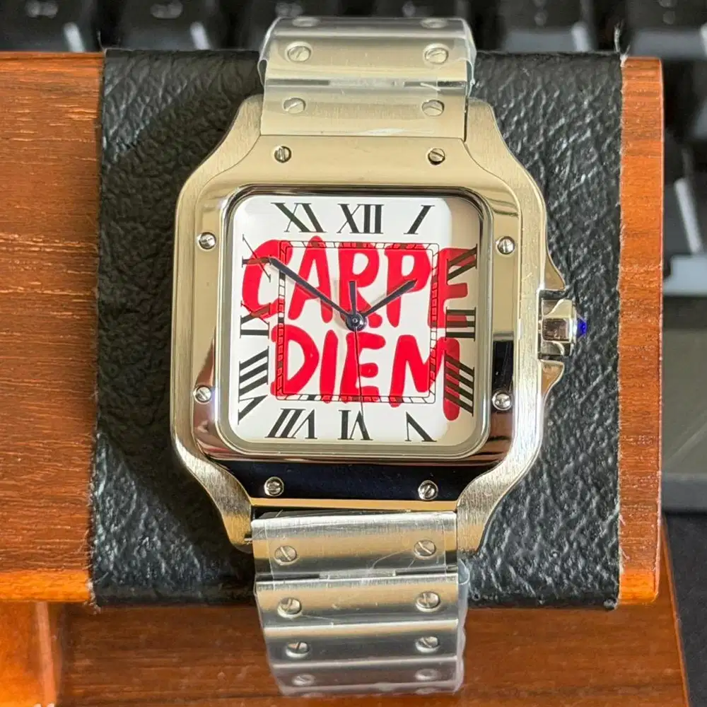 Seikomod Santos Cartier Carpe Diem NH35 Automatic Jam Mewah Pria