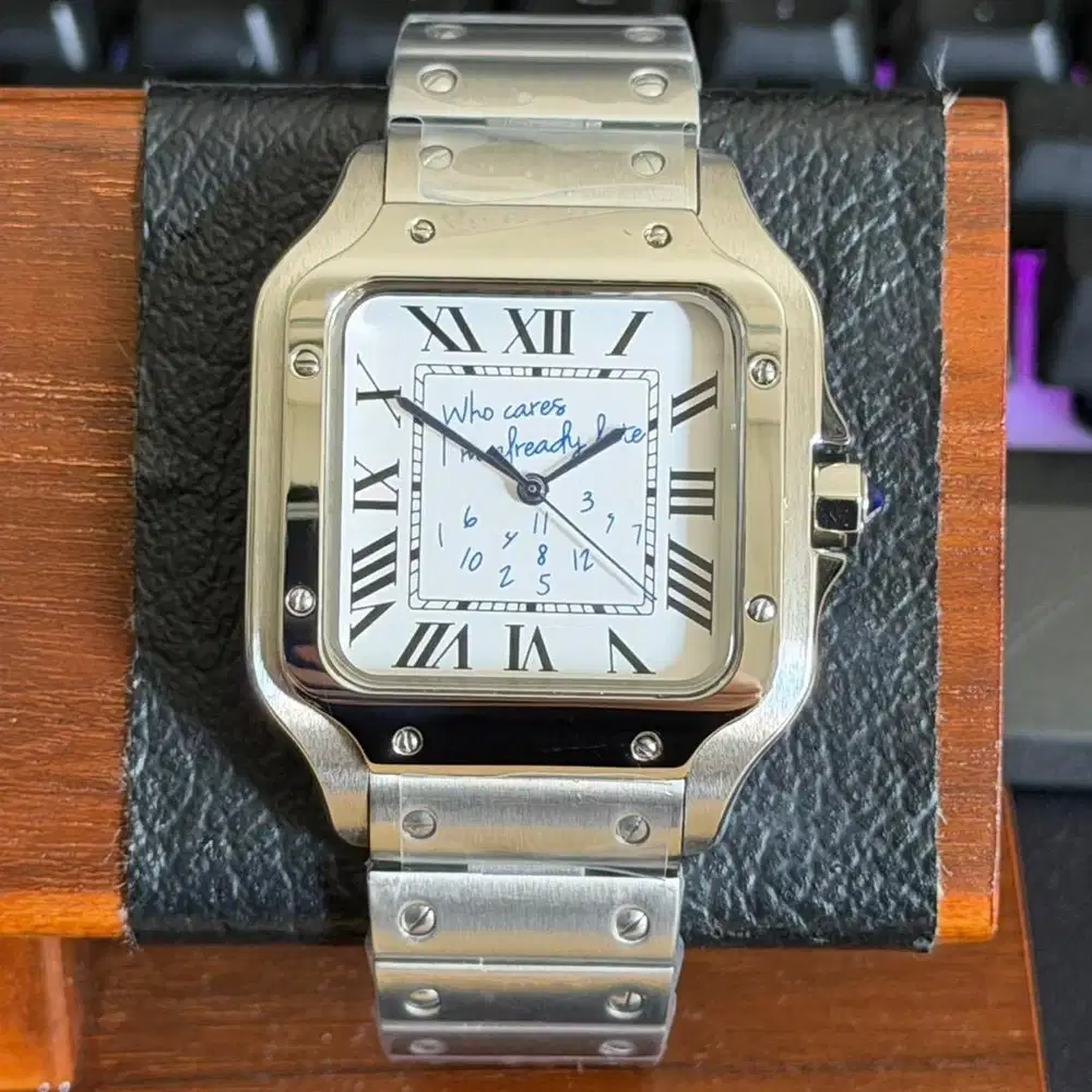 Seikomod Santos Who Cares Im Already Late NH35 Automatic Special