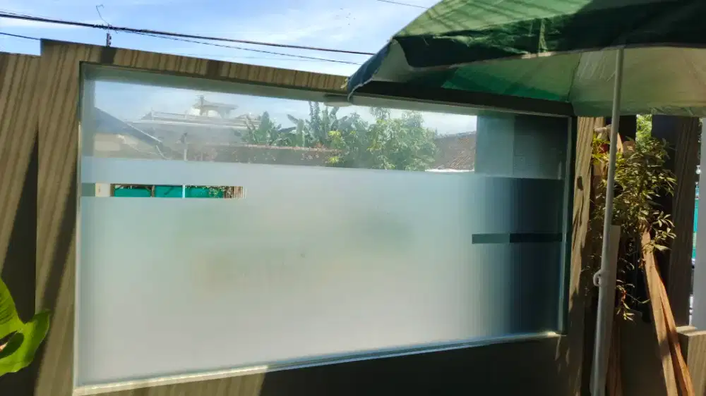 Sticker buram ice sandblasting stiker dekorasi kaca outdoor taman