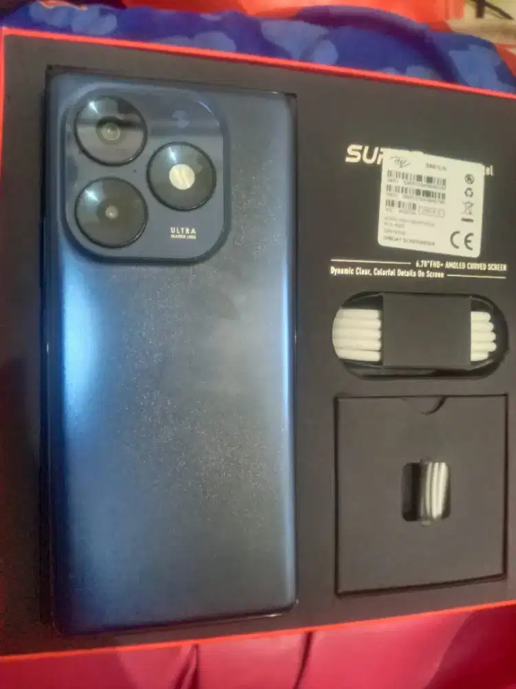 Itel s23+ fullset layar amoled curved (8+8/256gb) hanya nego tipis