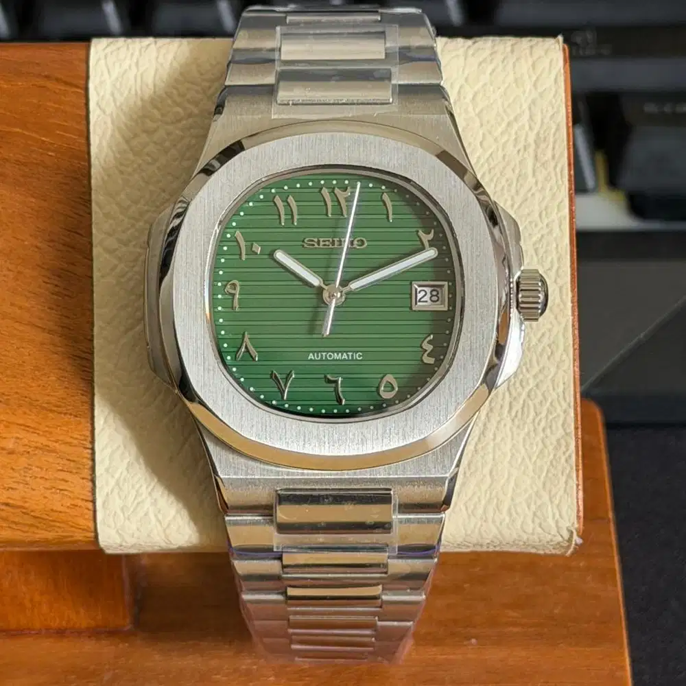 Seiko Nautilus Green Arabic NH35 Automatic Patek Philippe Homage Custo