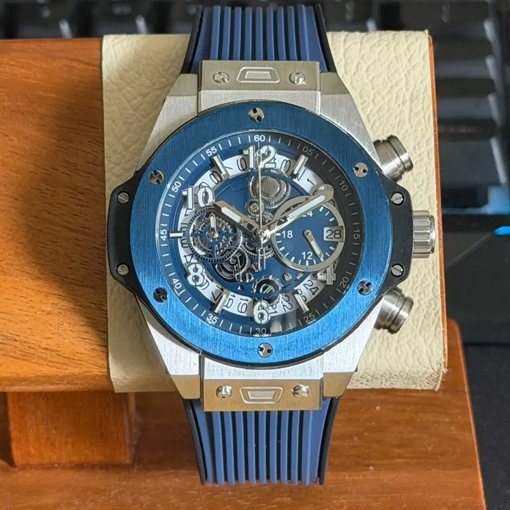 Seiko Unico Big Bang Silver Blue VK64 Chronograph Special Edition