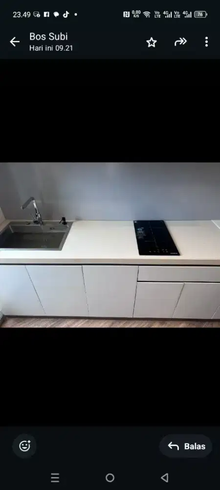 Marmer meja dapur BARU 60 cm x195 cm m