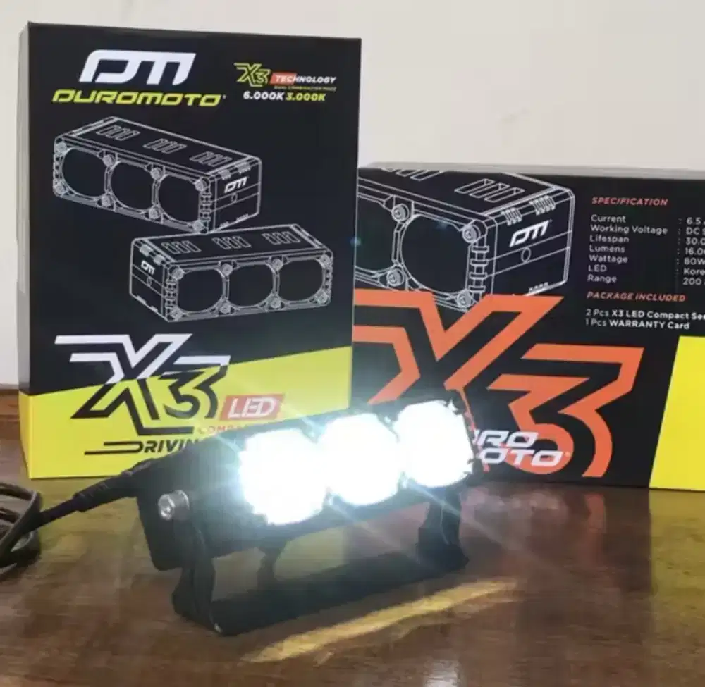 LAMPU TEMBAK DUROMOTO X3+ RELAY LX-TRIX