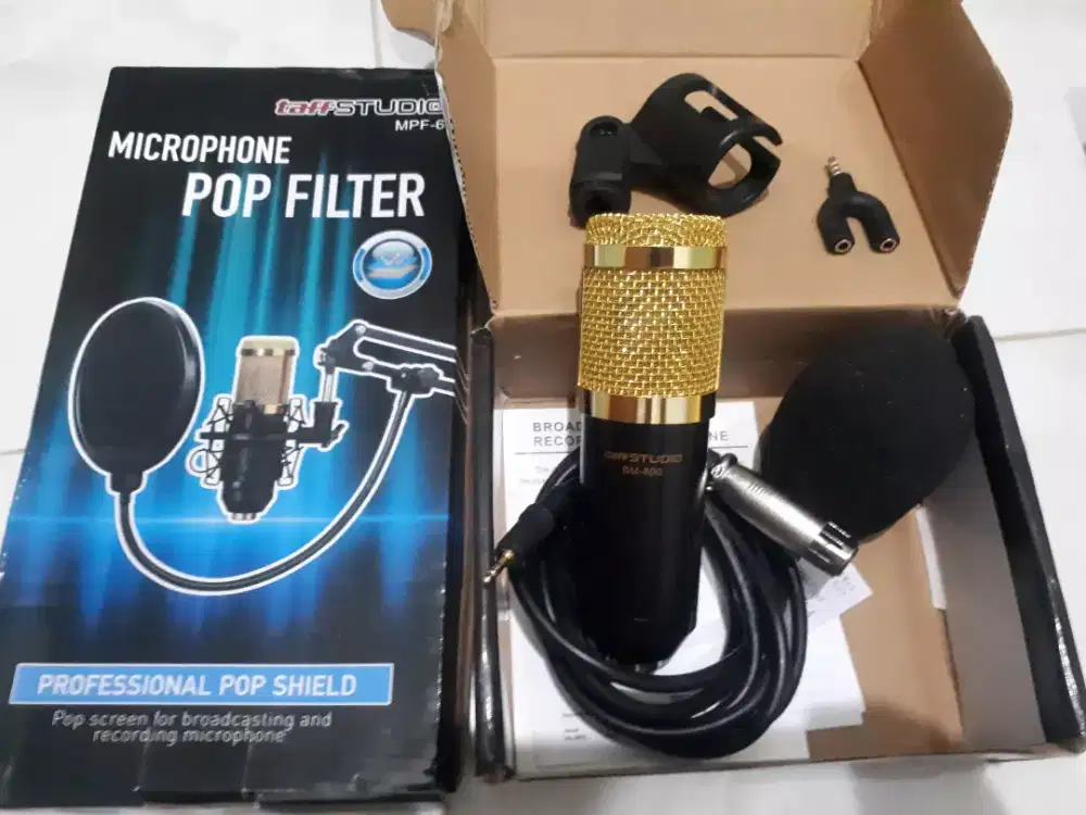 Microphone BM - 800 dan Microphone Pop Filter