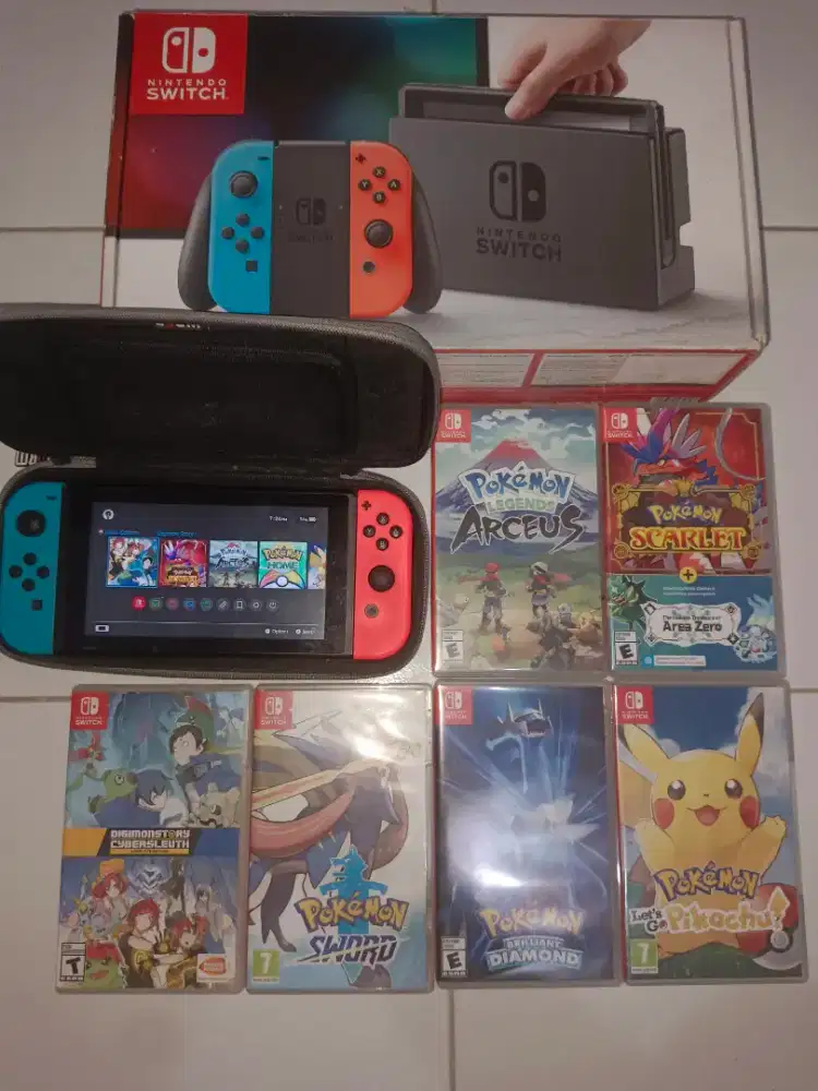 Nintendo Switch Fullset + 6 Game