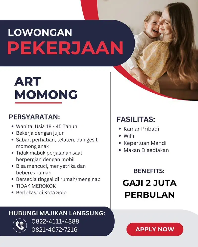 DIBUTUHKAN ART MOMONG