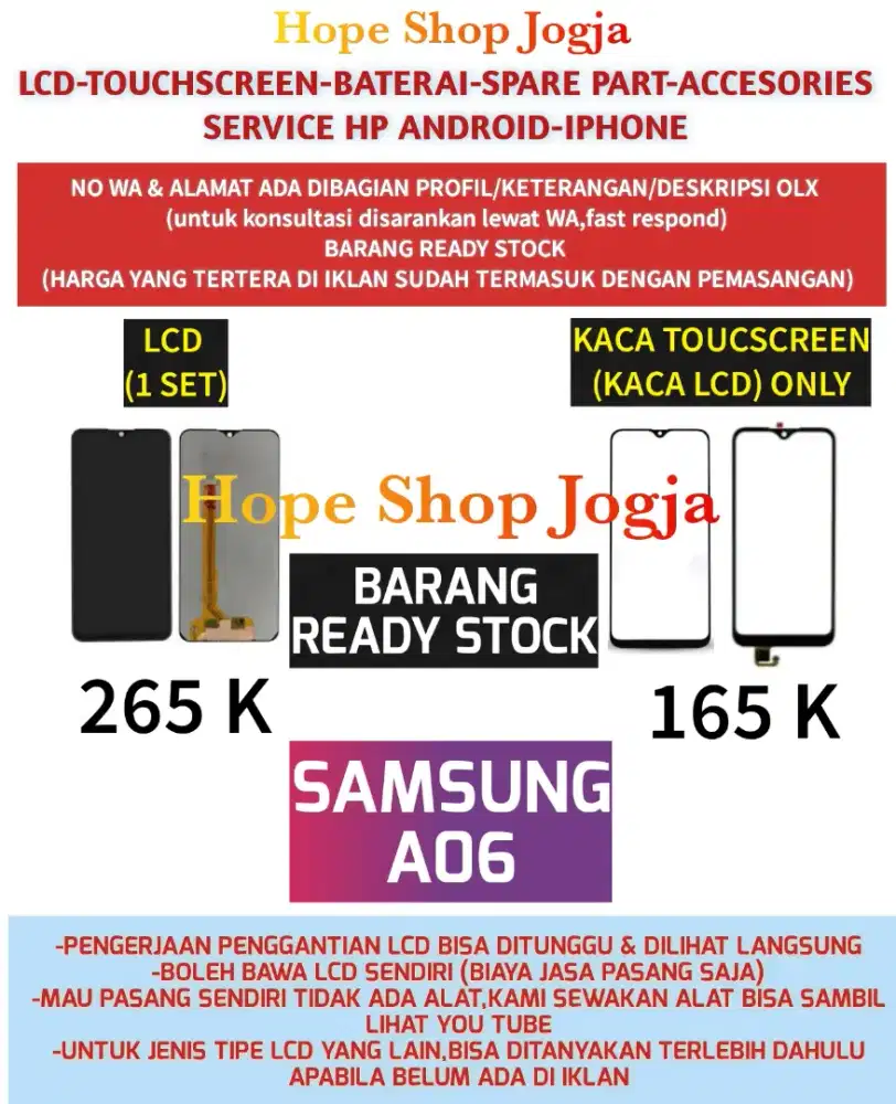 Touchscreen-Baterai-Lcd Samsung A06