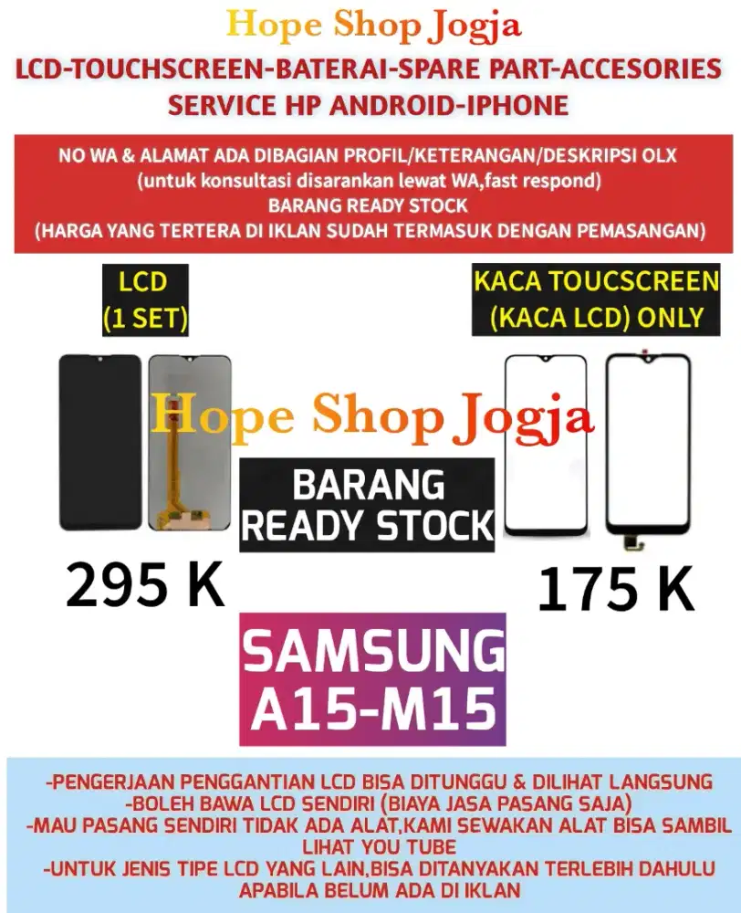 Touchscreen-Baterai-Lcd Samsung A15-M15