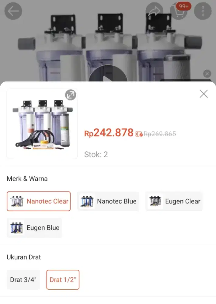 Filter Air pemakaian bebrapa bulan aja