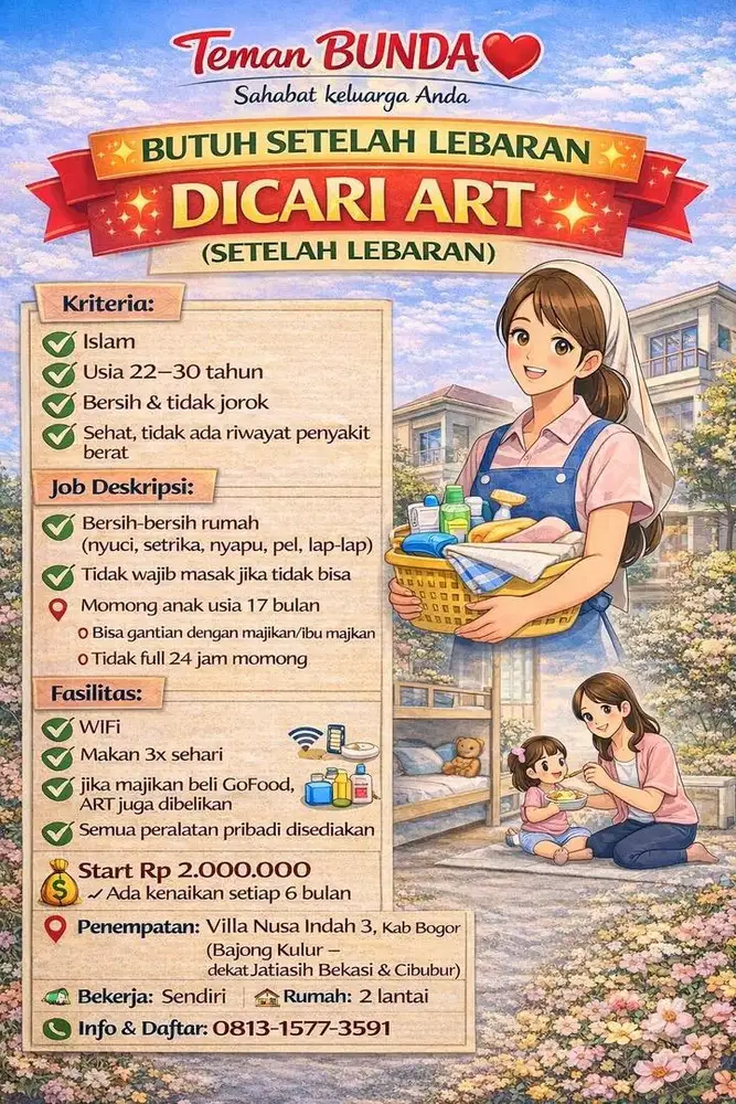 ART Momong khusus menginap