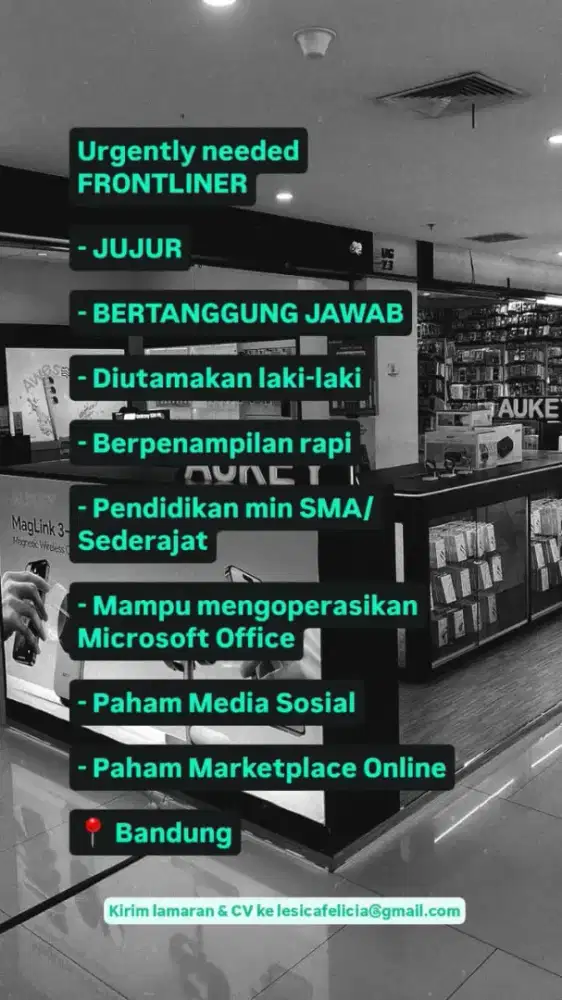 Lowongan Pekerjaan Frontliner