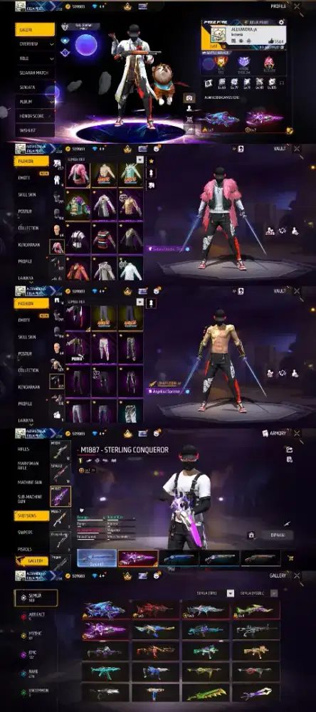 AKUN FF LOG GUGEL BIND KOS SPEK GAGAH