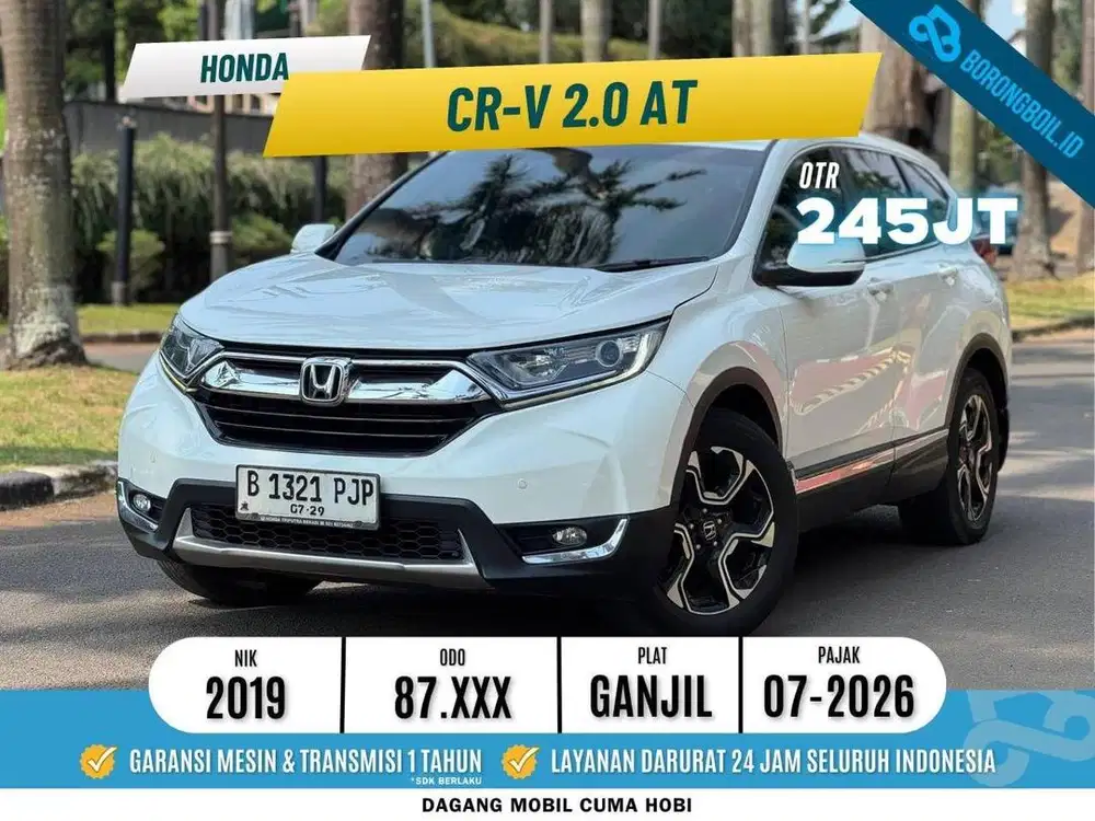 HONDA CRV 2.0 CVT 2019 PUTIH ISTIMEWA LOW KM SIAP PAKAI