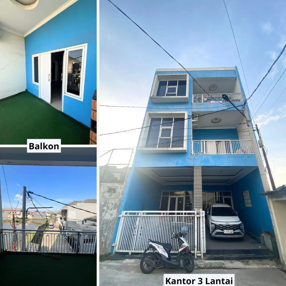 Jual cepat Kantor/kost/rumah 3lt+rooftop-univ Telkom&Toll Buah B