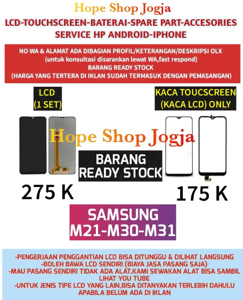 Touchscreen-Baterai-Lcd Samsung M30-M21-M31