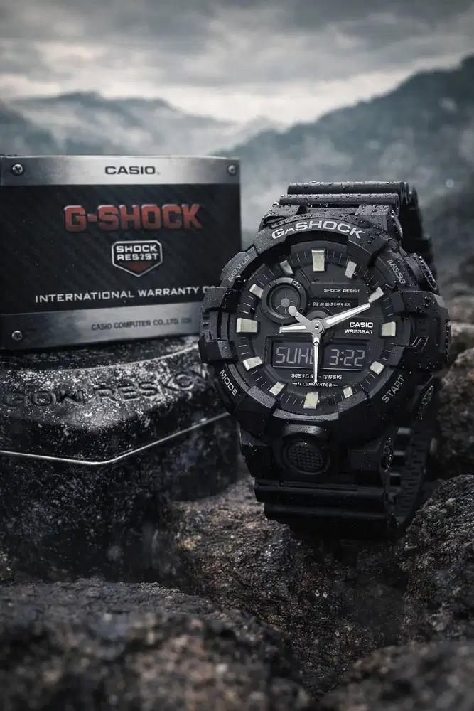 Casio G-Shock GA-700-1B Original NEW Fullset Murah