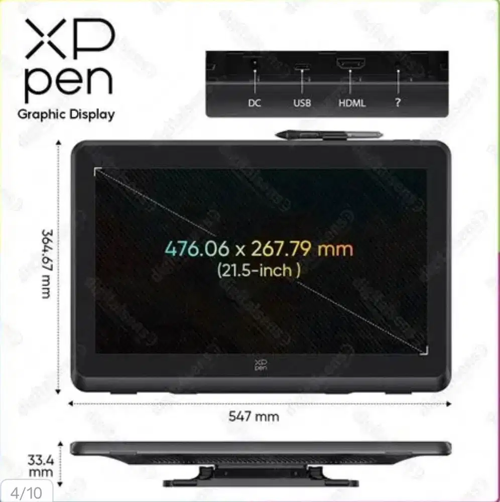 X Pen Artist 22 plus 16 K Graphic Drawing Display - Garansi Resmi