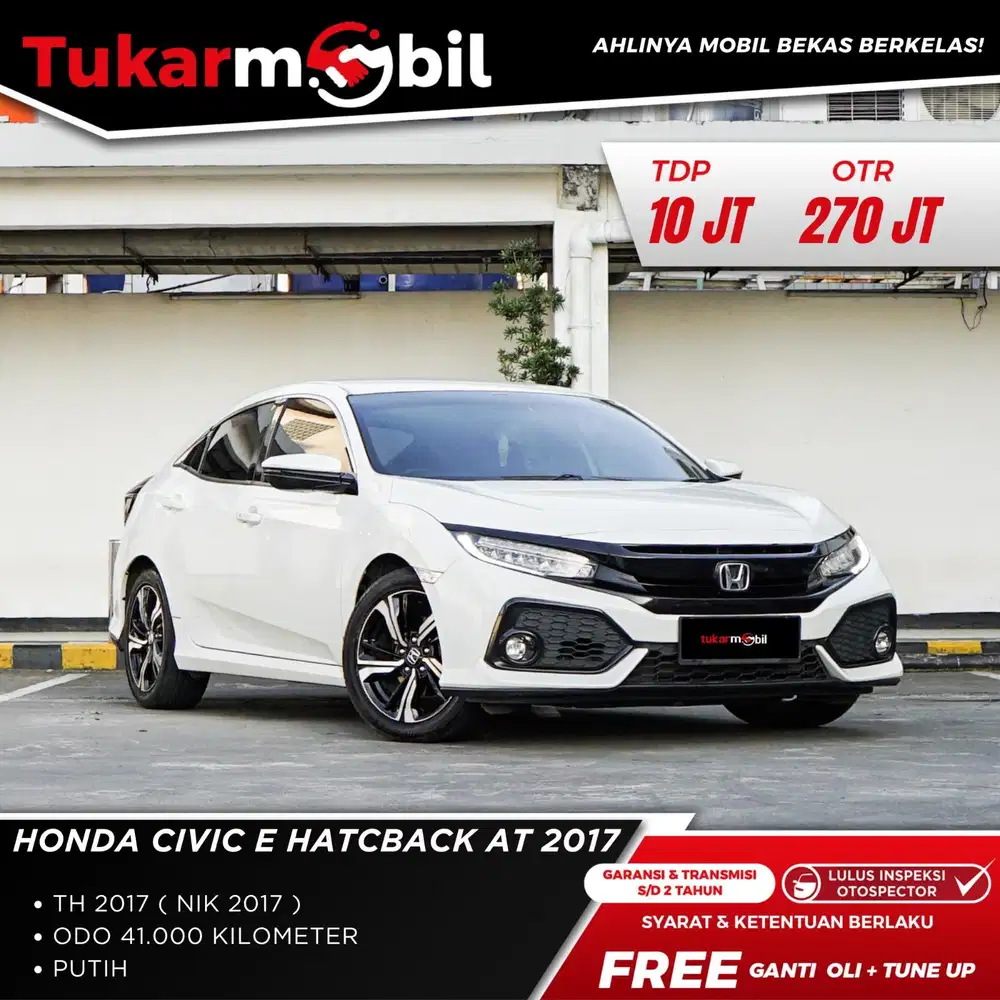 Honda Civic E HB At 2017 plat genap