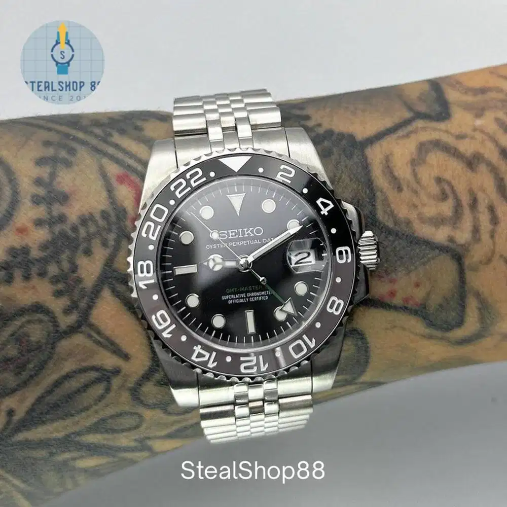 Seiko Submariner BruceWayne NH34 GMT Dual Timezone Active Automatic