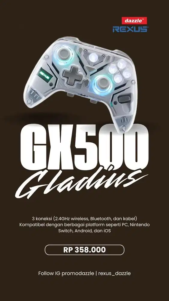 Rexus GX500 gladius gamepad wireless