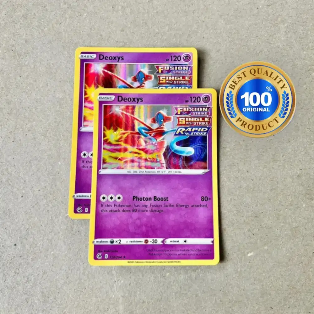 Kartu pokemon asli English dan Korea deoxys langka