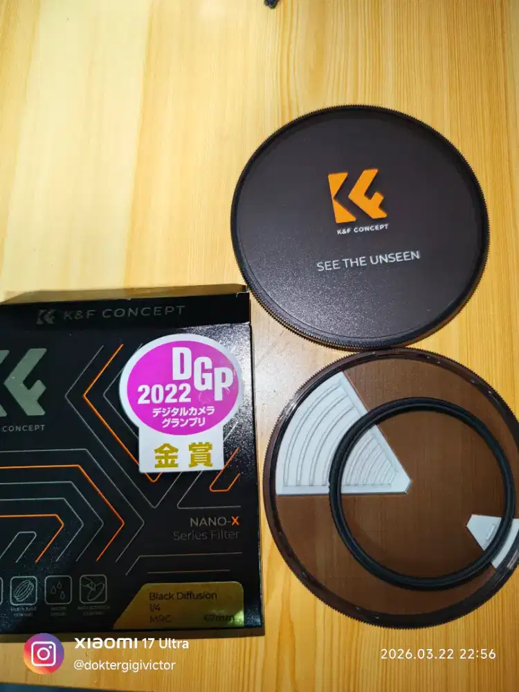 KNF K&F Black Soft 1/4 Black Mist Filter MRC Nano X Filter 67mm