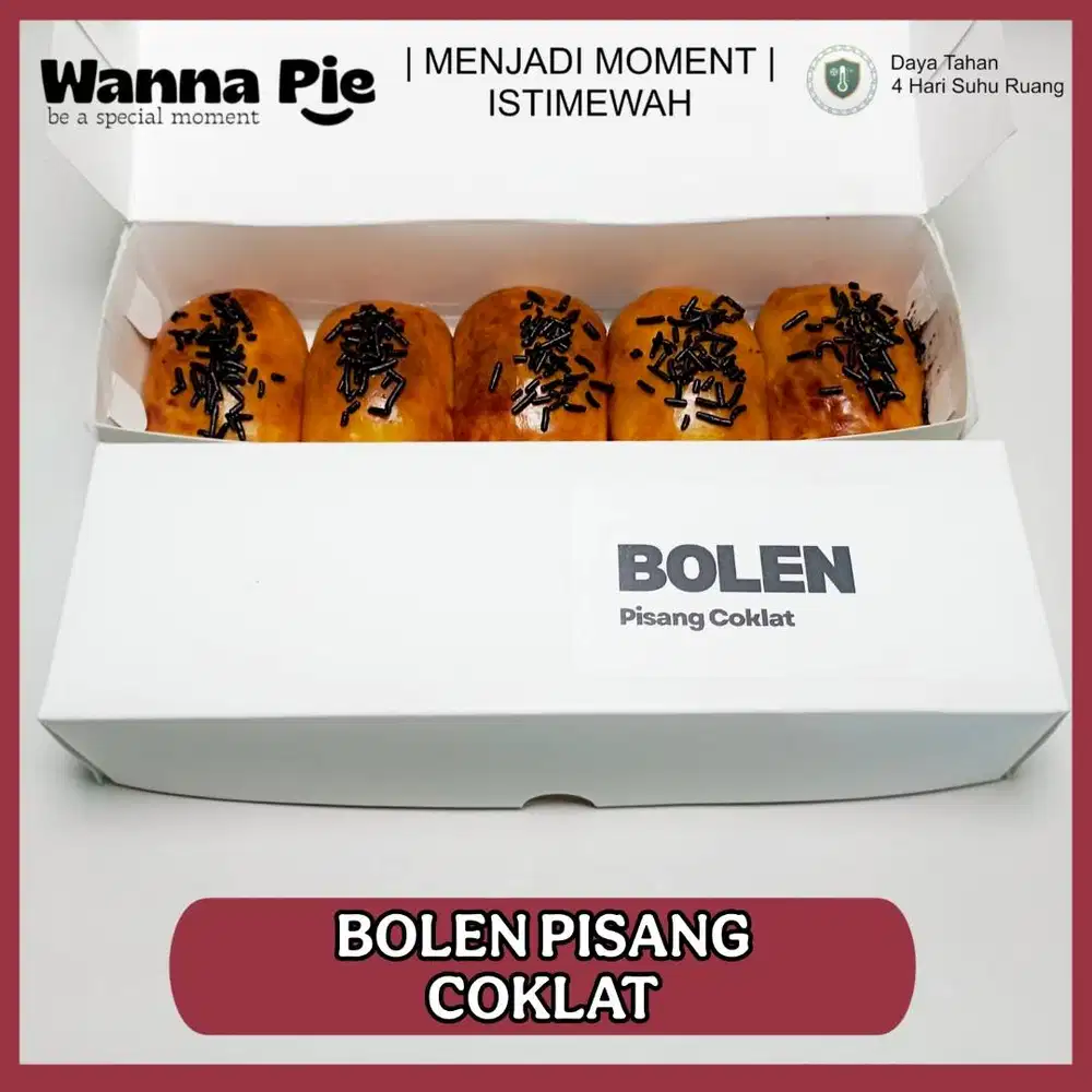 Bolen Pisang Coklat 1 Box isi 5 Pcs Fresh Kirim Area Surabaya