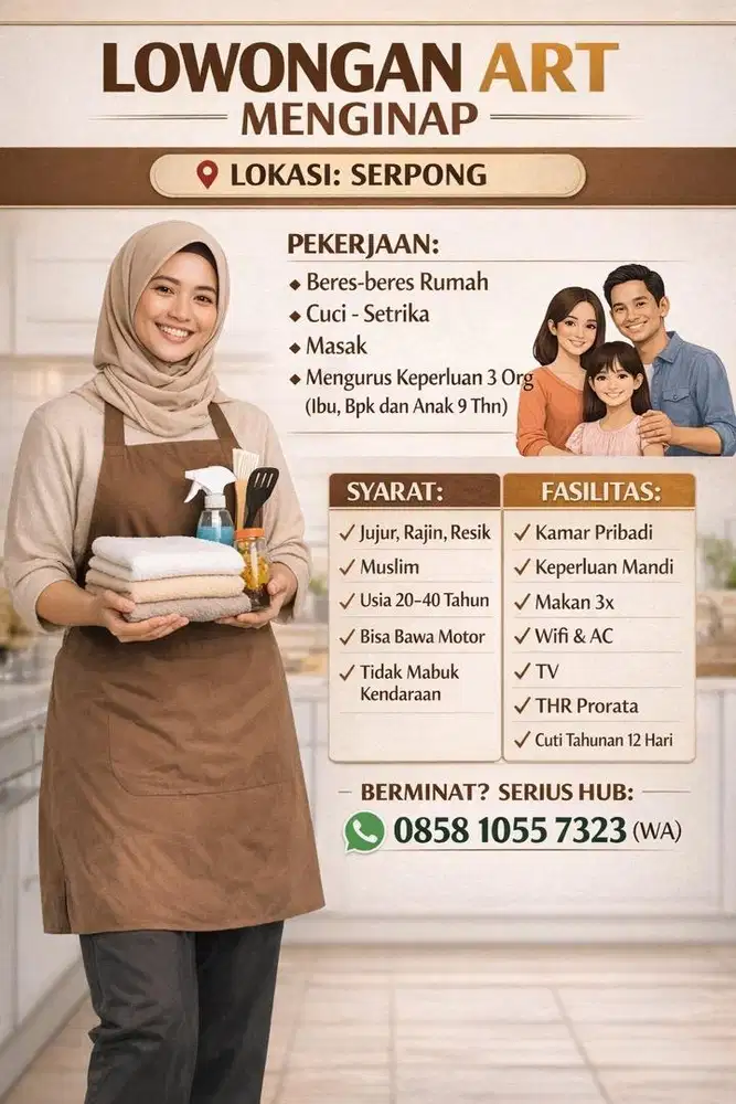 Lowongan ART Menginap