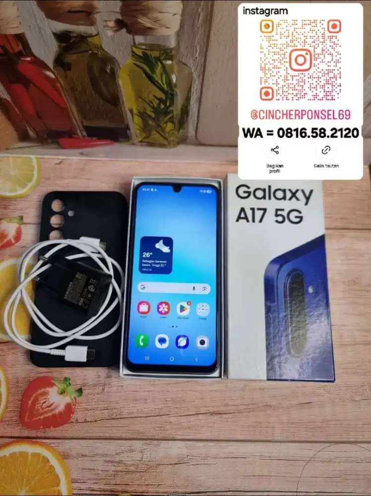 Jual hp siap pakai SAMSUNG A17 5g 8/256 istimewa grns sampai nov 26