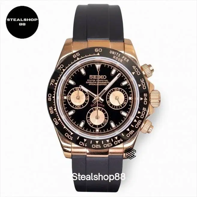 Jam Tangan Seikomod Daytona Rose Gold VK63