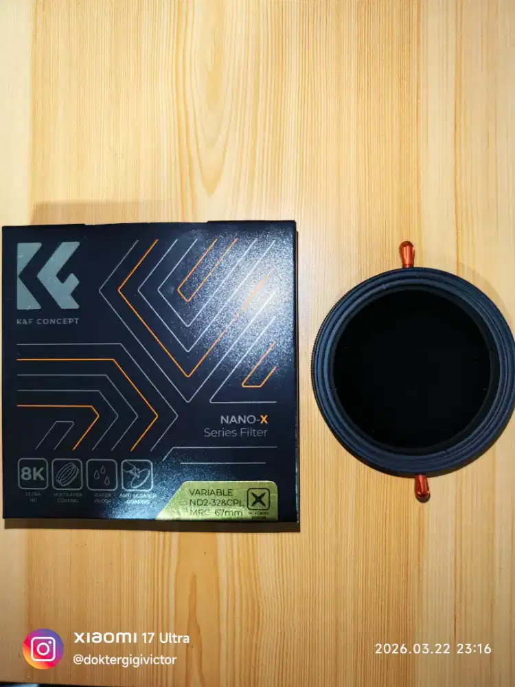 KNF K&F Variable ND2-32 + CPL Filter MRC Nano X Filter 67mm