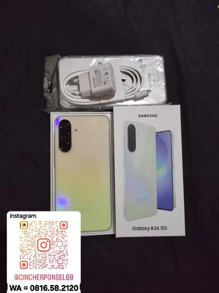 hp siap pakai SAMSUNG A36 5g 8/256 grns sampai sept 2026 free adaptor