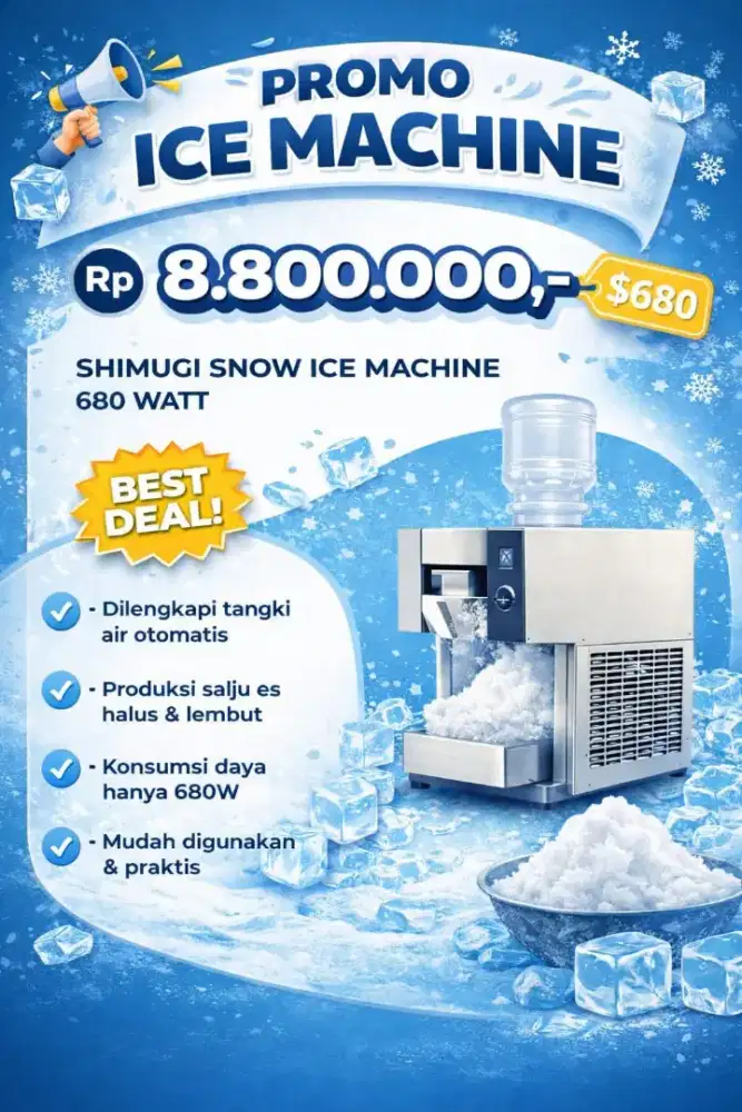 Mesin Es Bingsoo Snow Ice Shimugi S680 680 Watt