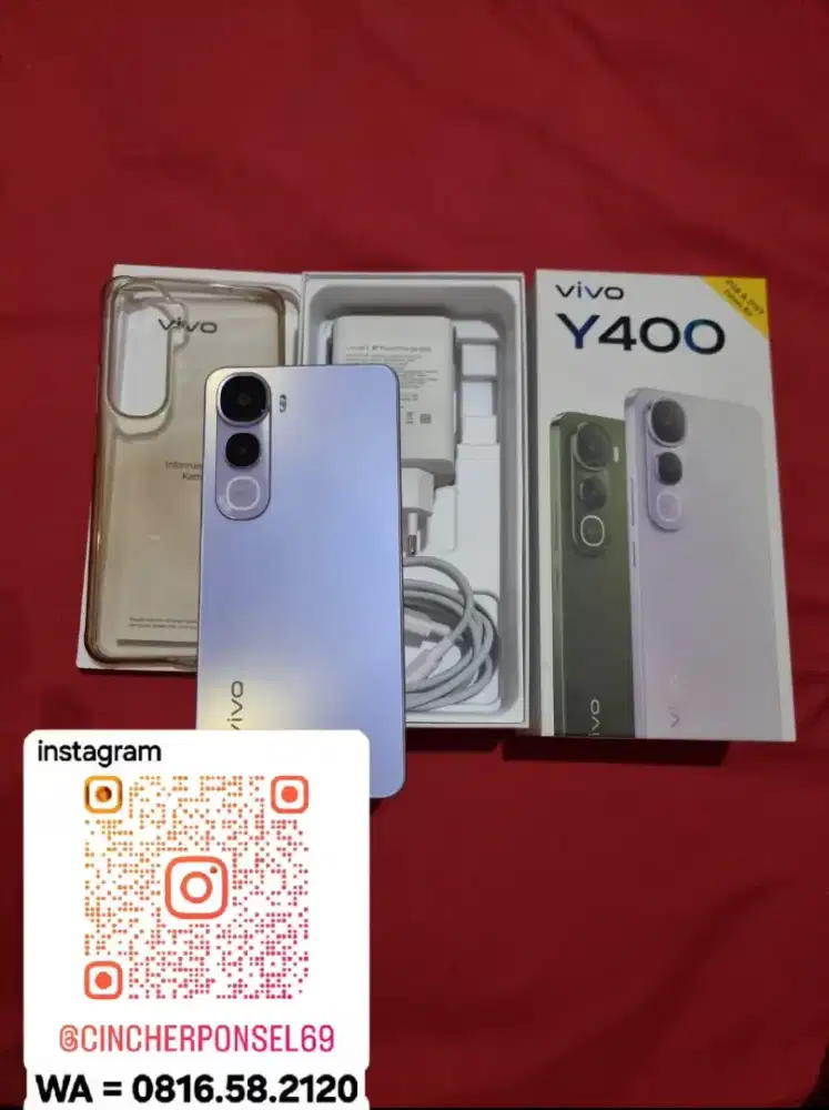 Jual HP siap pakai VIVO Y400 8/256 likeNEW istimewa bergaransi