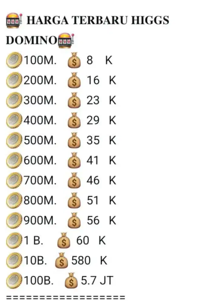 READY CHIP DOMINO & TRIMA BONGKAR CHIP 60 / B