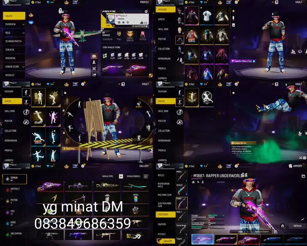 Jual akun ff aman dan terpercaya