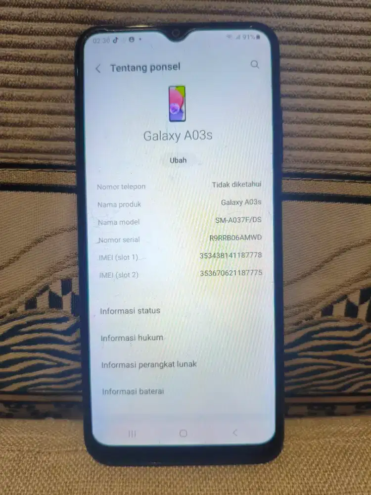 Samsung A03S RAM 4+4/64