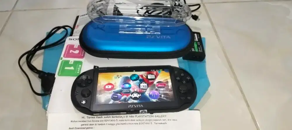 PS Vita Slim Mulus 128GB Fullset Fullgames PSP PSVita Nintendo