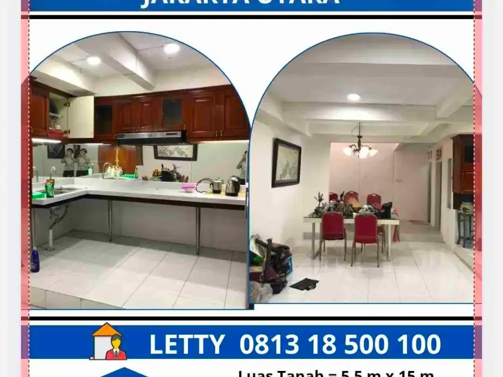 Rumah 2 Lantai Sunter Karya Jakarta Utara Lokasi Strategis Dalam Komplek