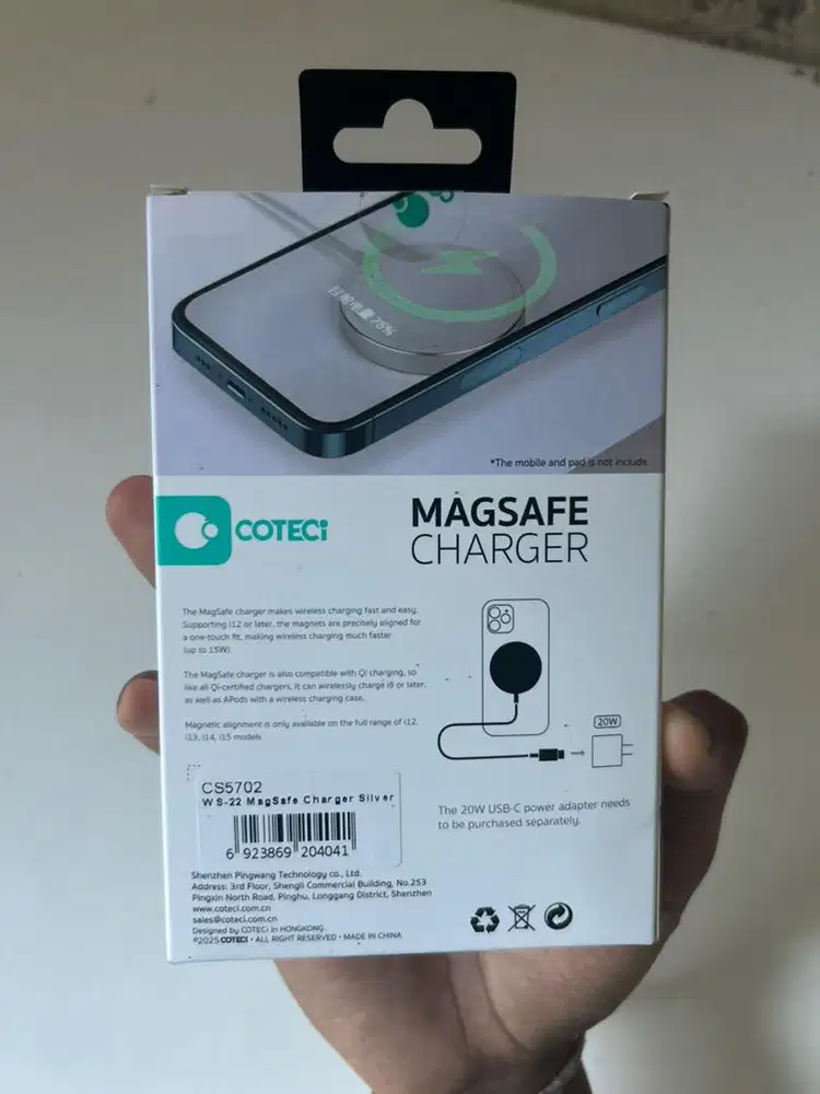 COTECI MagSafe Charger 15W Fast Wireless Charging for iPhone & AirPods