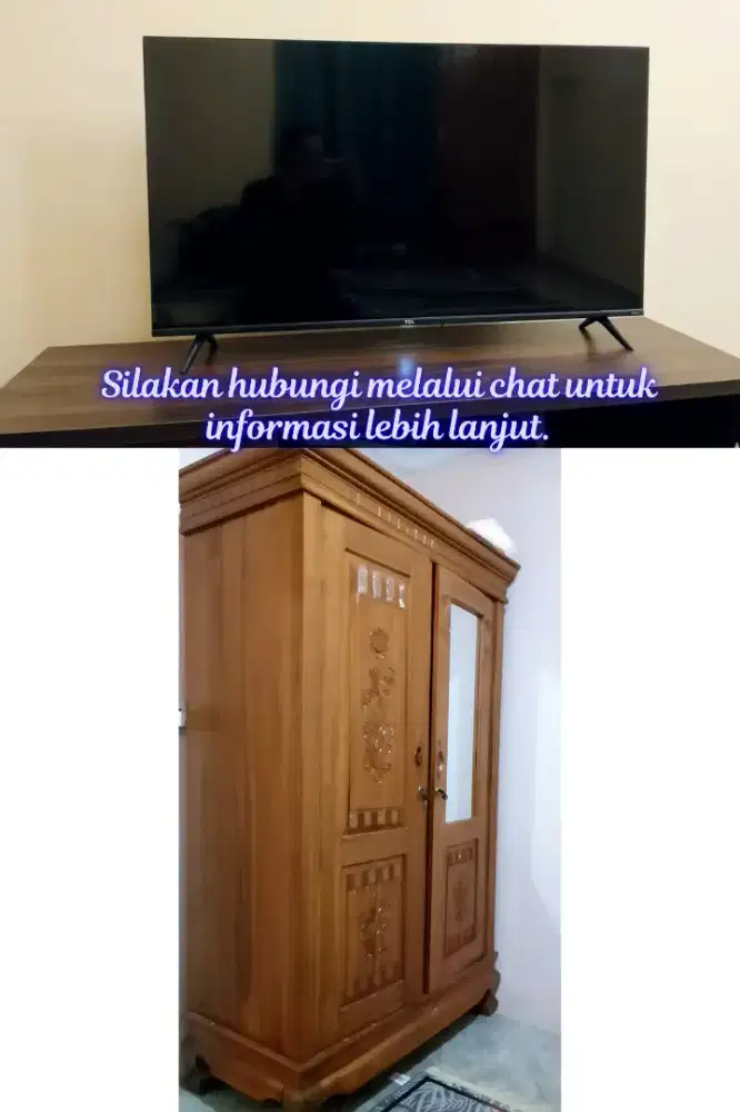 Dijual TV 40 Inch + Lemari Kayu