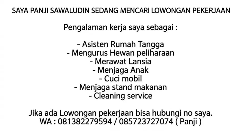 Sedang mencari lowongan pekerjaan