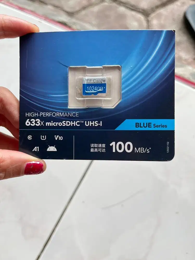 Memory Card TF Card 1024GB Micro SD 1Tera 100MB/s MMC Blue Segel